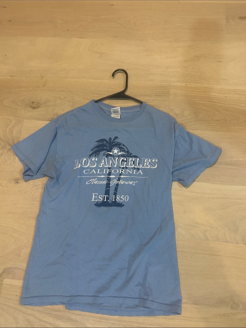Gildan Light Blue Los Angeles Graphic Short Sleeve Tee